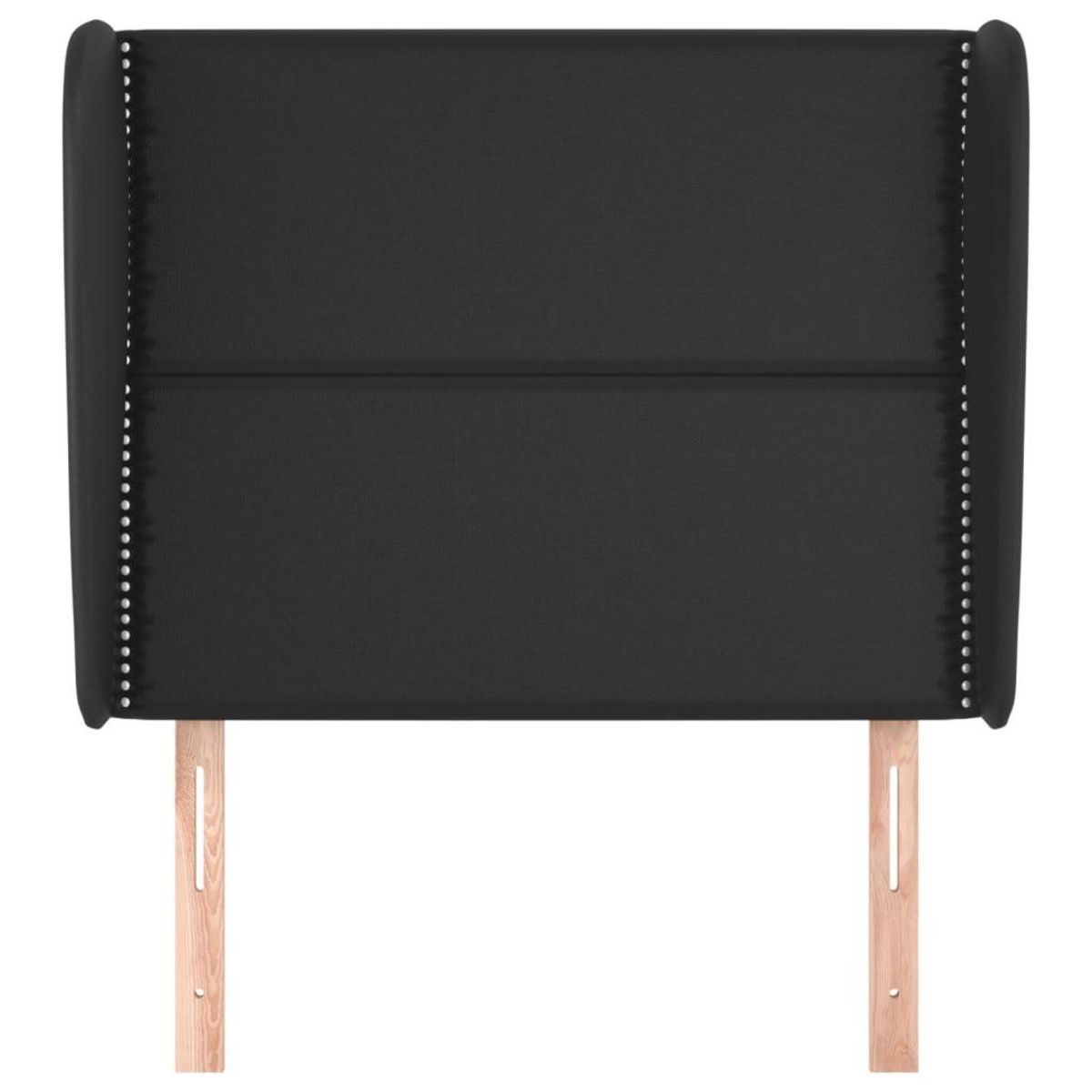 VIDAXL Tete de lit avec oreilles Noir 83x23x118/128 cm Similicuir