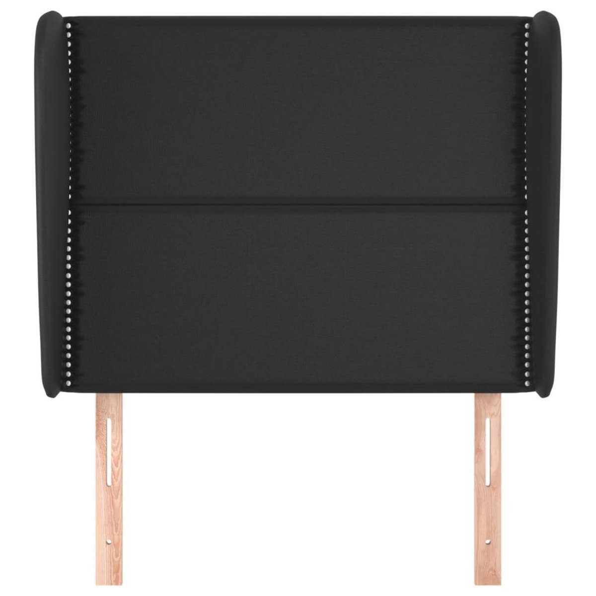 VIDAXL Tete de lit avec oreilles Noir 83x23x118/128 cm Similicuir