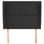 Voir la diapositive 3 : VIDAXL Tete de lit avec oreilles Noir 83x23x118/128 cm Similicuir