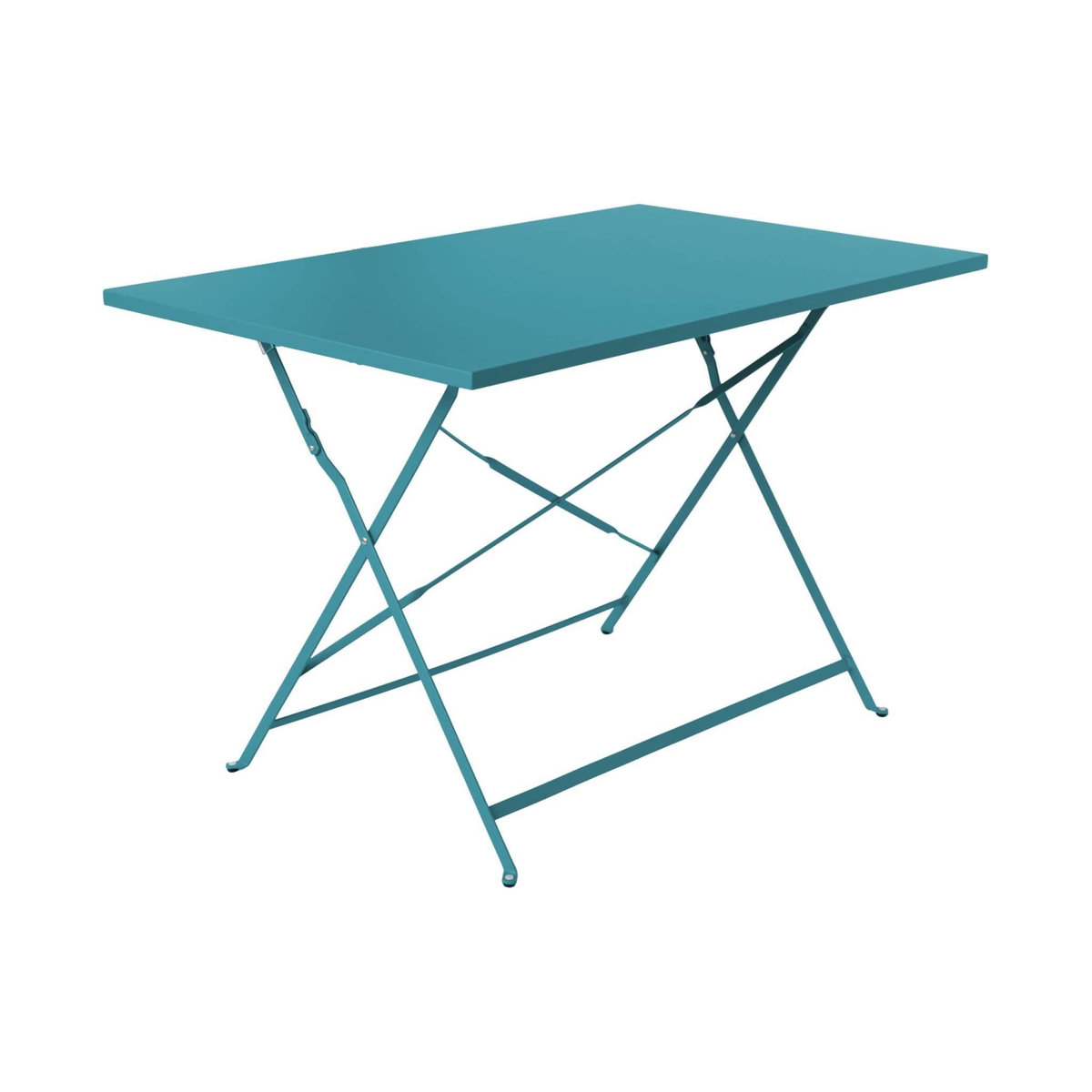 SWEEEK Table de jardin bistrot pliable - Emilia rectangle - Table rectangle 110x70cm en acier thermolaqué
