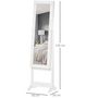 Voir la diapositive 3 : HOMCOM Armoire à bijoux armoire de rangement sur pied boîte à bijoux avec miroir multi-rangement éclairage LED blanc