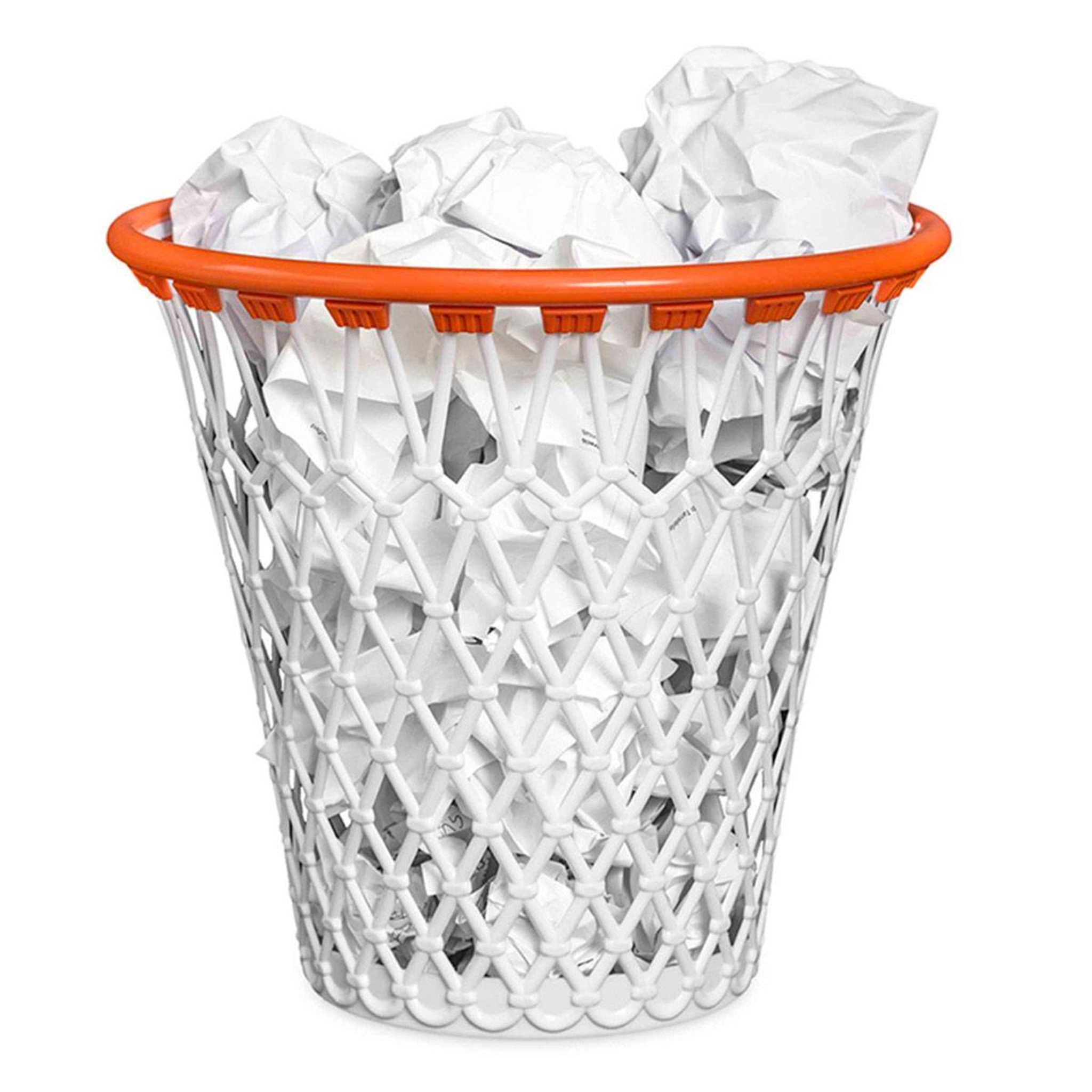 DE FAUGERES Corbeille à papier  basketball  32cm blanc