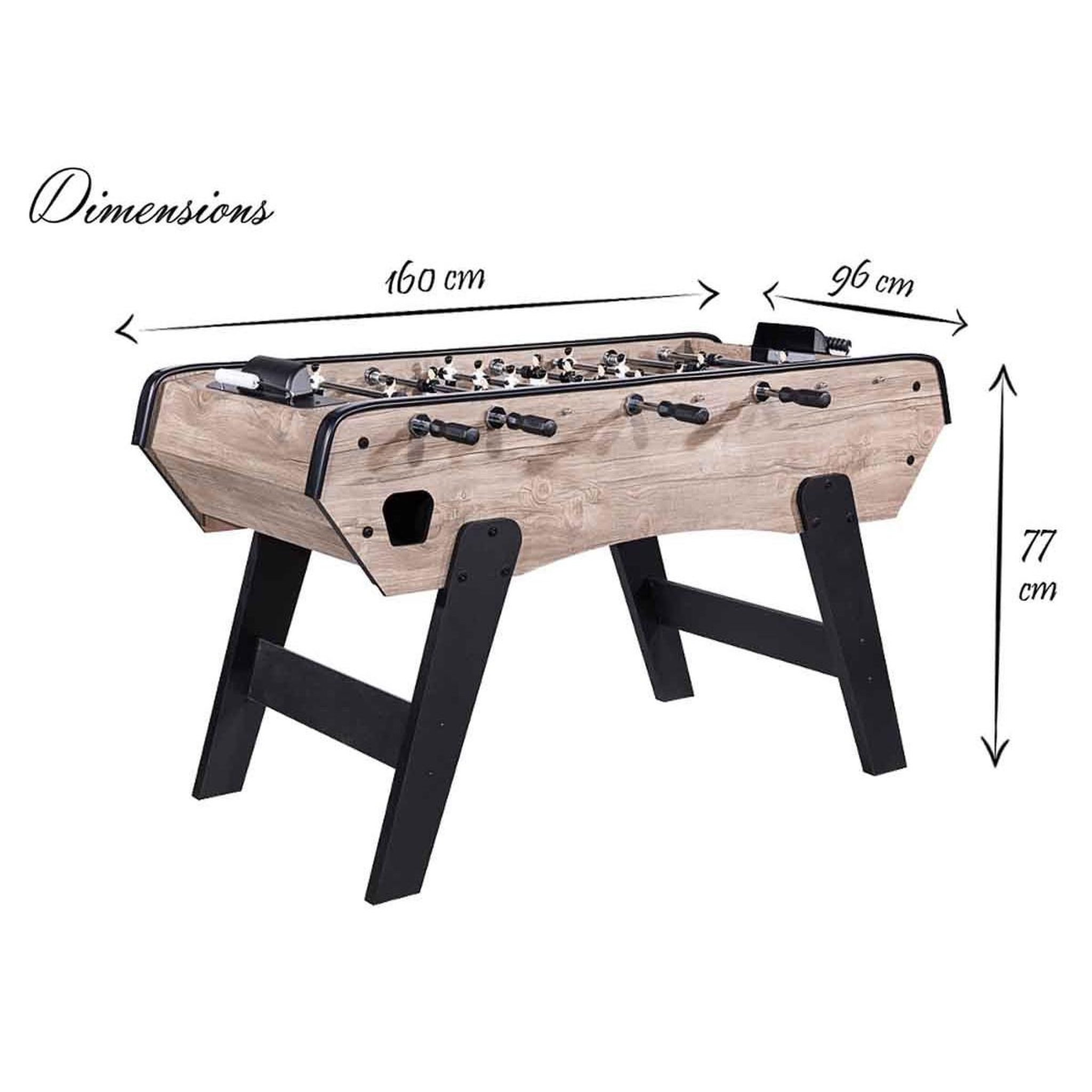 Voir la diapositive 5 : DE FAUGERES Baby Foot  Capucca  160cm Naturel & Noir