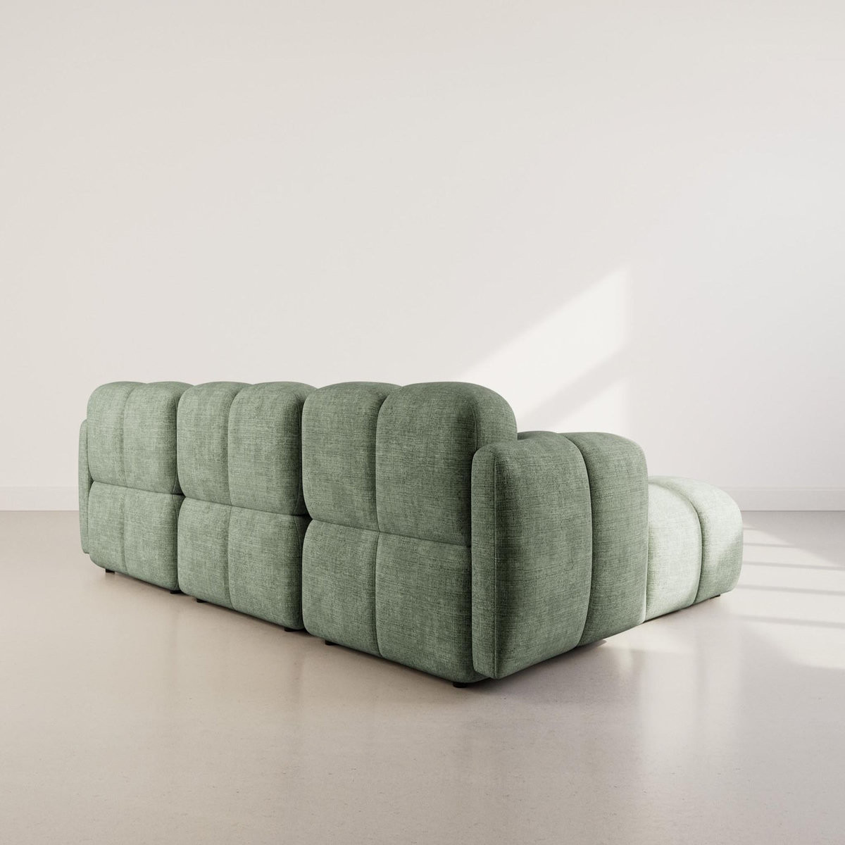 LISA DESIGN Grace - canapé modulable d'angle réversible 4 places en velours texturé