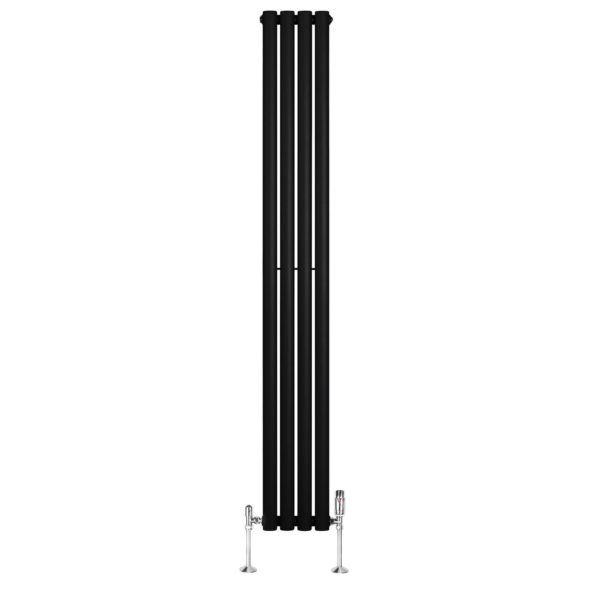 Voir la diapositive 2 : MONSTERSHOP Radiateur à colonnes ovales & vannes, 1 panneau - 1800 x 240 mm