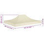 Voir la diapositive 6 : VIDAXL Toit de tente de reception 4,5x3 m Creme 270 g/m^2