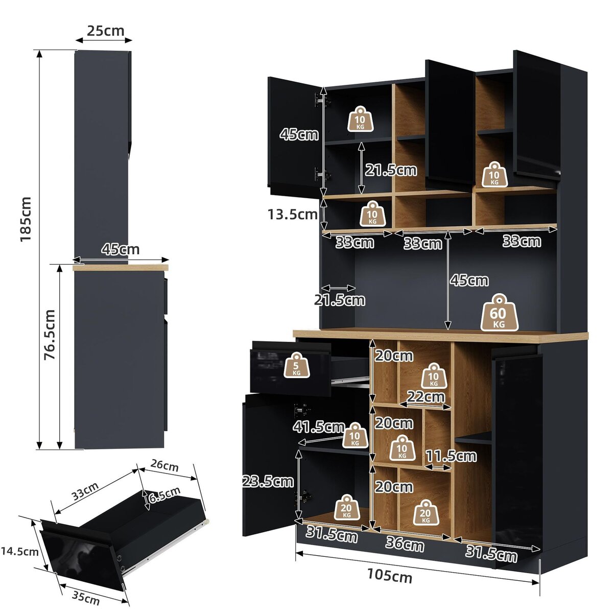 MERAX Buffet de cuisine