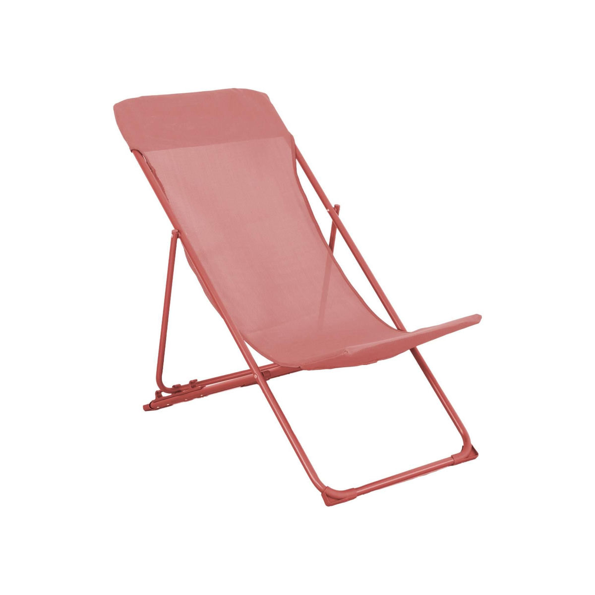 SWEEEK Lot de 4 chaises pliantes LIVORNO en acier / textilene. terracotta. 83 x 88 x 95 cm