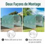 Voir la diapositive 4 : OUTSUNNY Serre de jardin tunnel surface sol 8 m² 4L x 2l x 2,10H m châssis tubulaire renforcé porte zippée 6 fenêtres enroulables vert