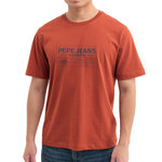 Pepe Jeans T Shirt  Homme Pepe jeans Tharky. Coloris disponibles : Rouge