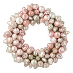 Paris Prix Couronne Boules de Noël  Verre  30cm Rose Clair