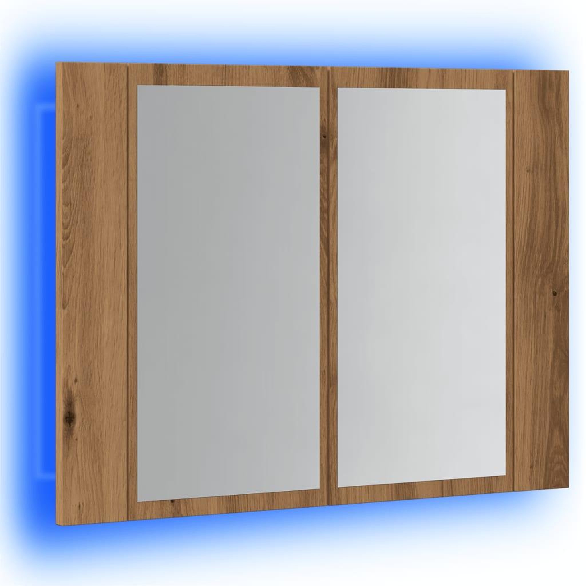 Voir la diapositive 3 : VIDAXL Armoire a miroir LED chene artisanal 60x12x45cm bois ingenierie