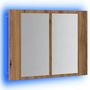 Voir la diapositive 3 : VIDAXL Armoire a miroir LED chene artisanal 60x12x45cm bois ingenierie
