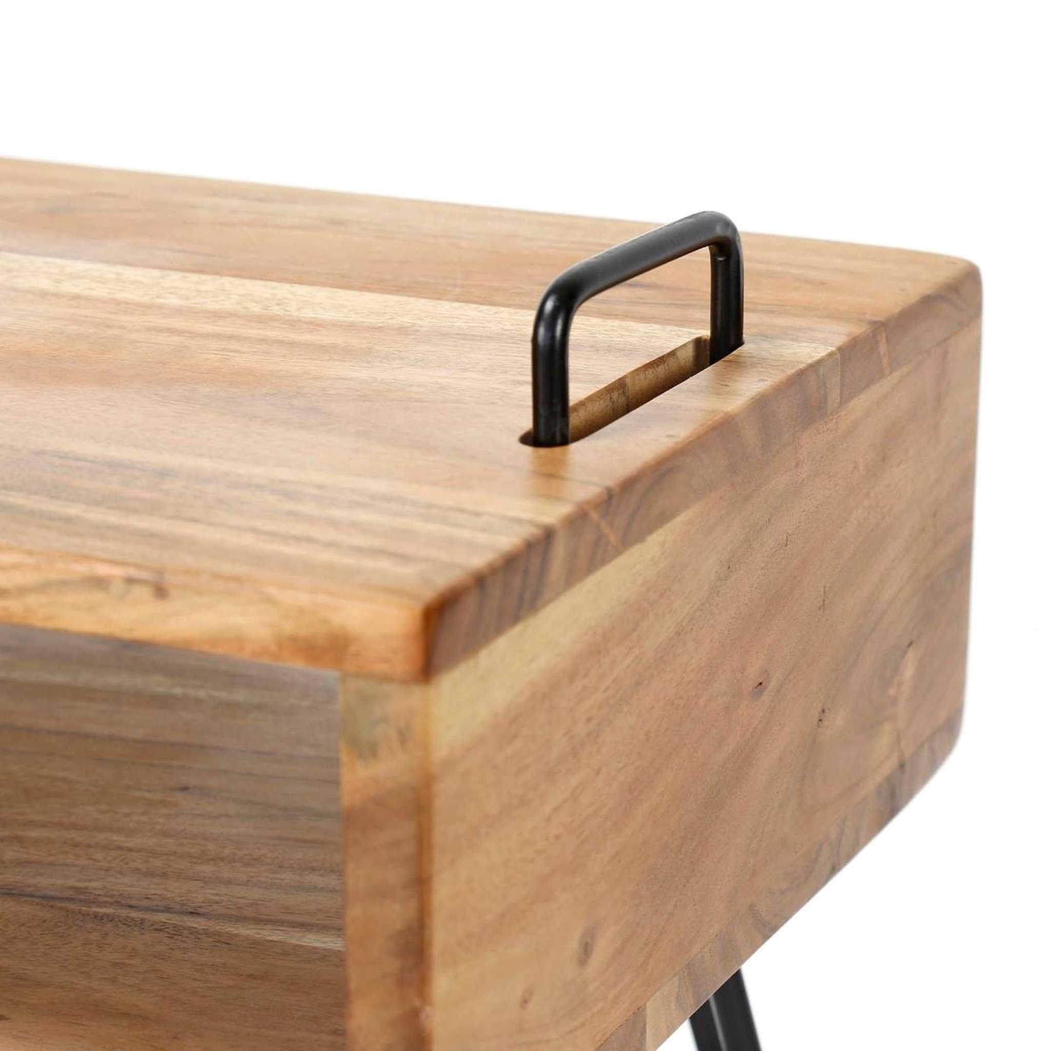Voir la diapositive 5 : JLC KREATION Table de chevet en bois massif maniglia 1 niche