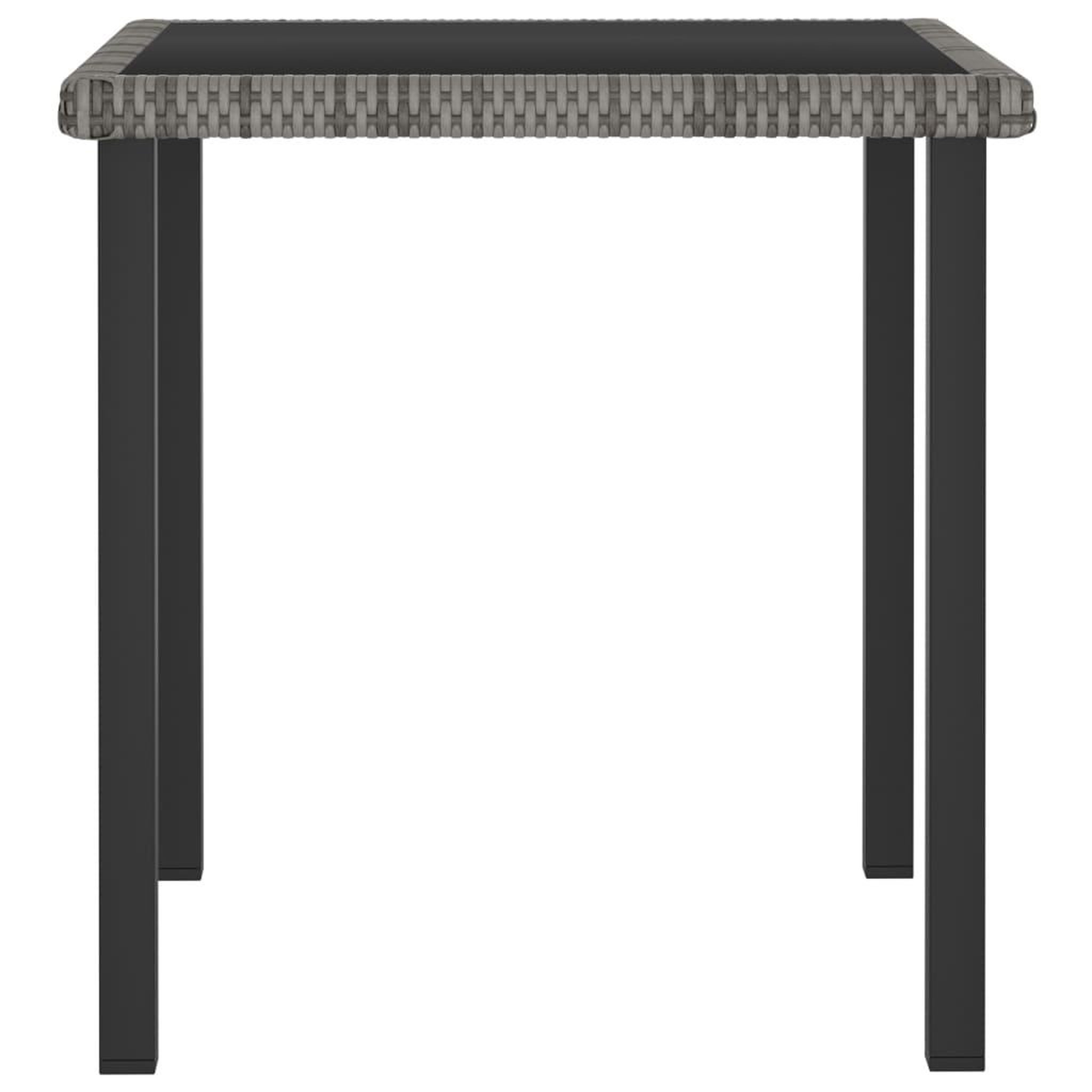 Voir la diapositive 4 : VIDAXL Ensemble a manger de jardin 5 pcs resine tressee gris