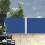 VIDAXL Auvent lateral retractable Bleu 120 x 1000 cm