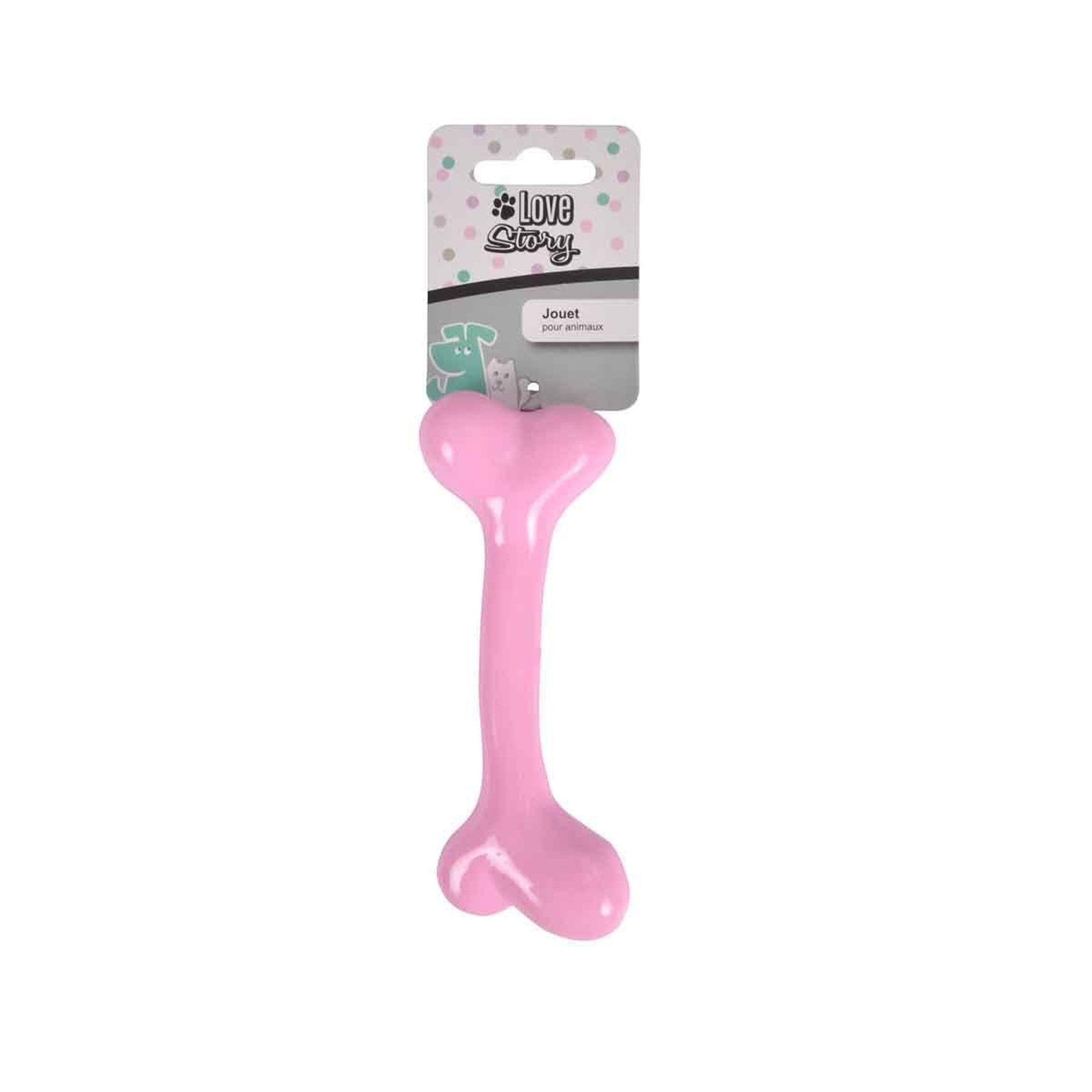 Voir la diapositive 3 : HOMEA Jouet pour chien os  puppy  14cm rose