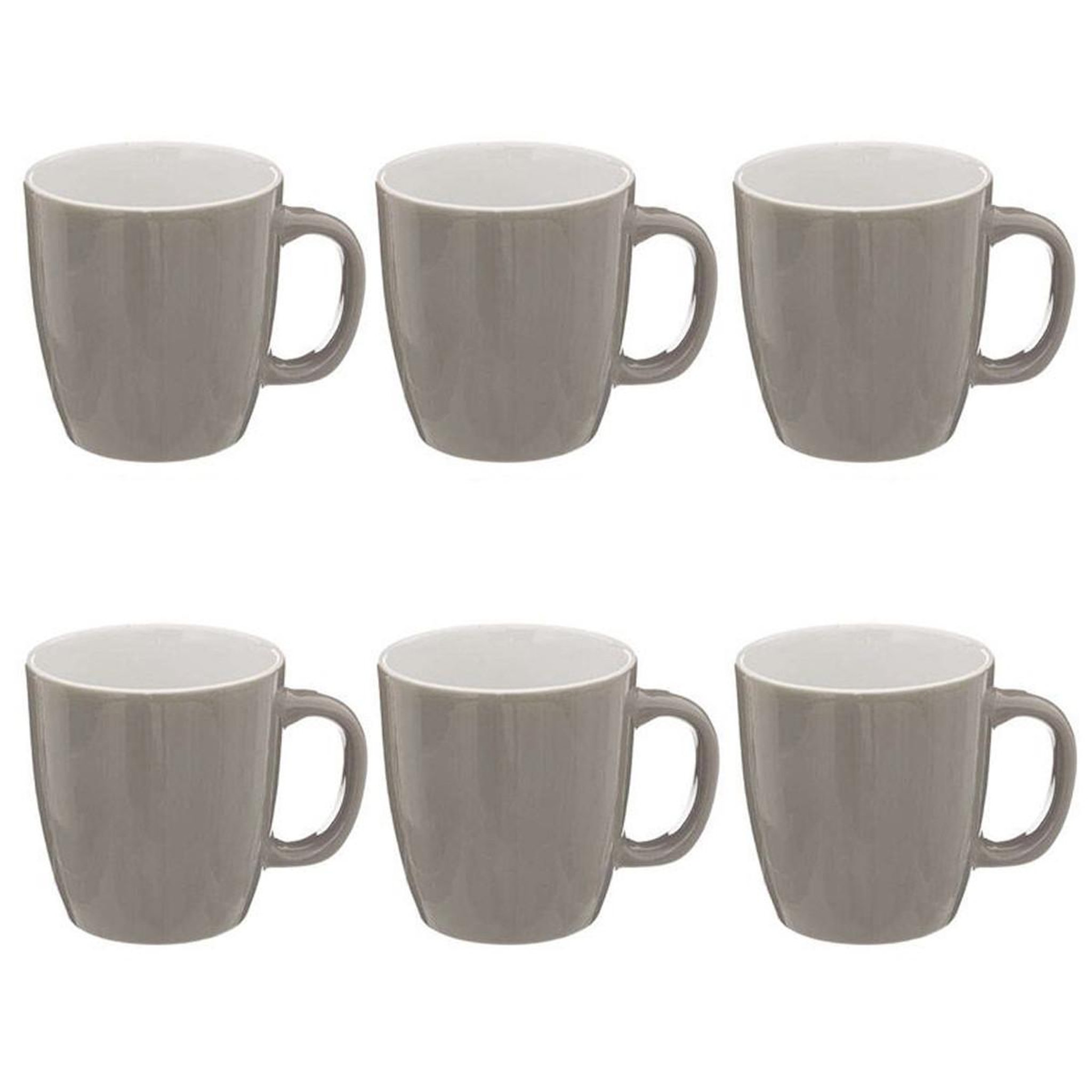 SECRET DE GOURMET Lot de 6 mugs  colorama  18cl gris
