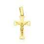 Voir la diapositive 1 : L'ATELIER D'AZUR Pendentif  - Médaille Christ sur la Croix Or 18 Carats 750 Jaune - Chaine Offerte