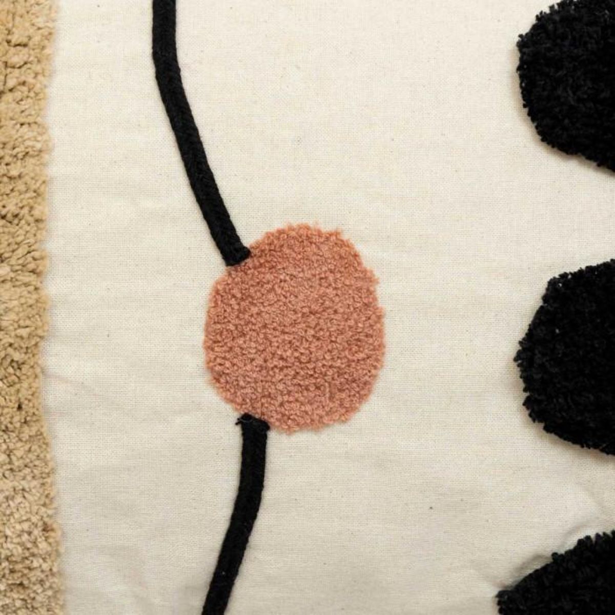 ATMOSPHERA Coussin Déco Tufté  Wavy Bliss  38x58cm Multicolore