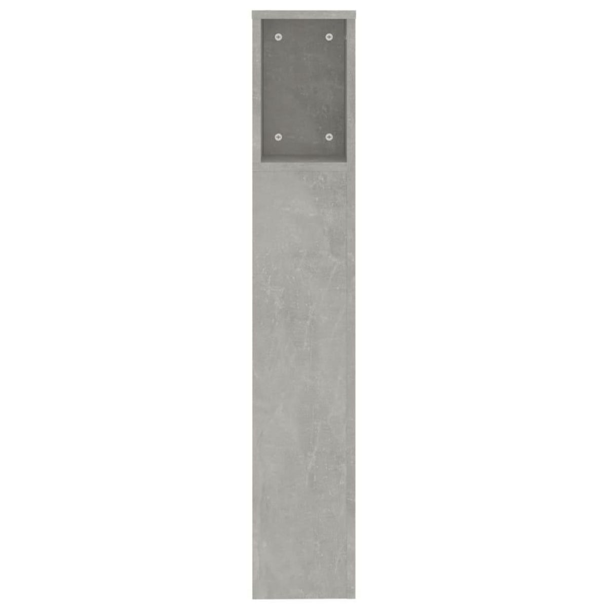 VIDAXL Armoire de tete de lit Gris beton 200x18,5x104,5 cm