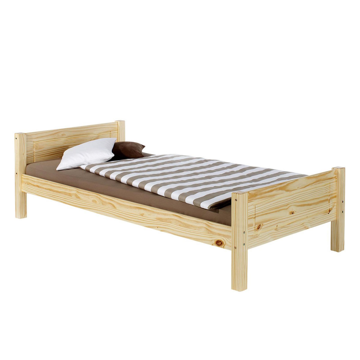 IDIMEX Lit simple CLAUDIO pour enfant 90 x 200 cm pin massif en vernis naturel