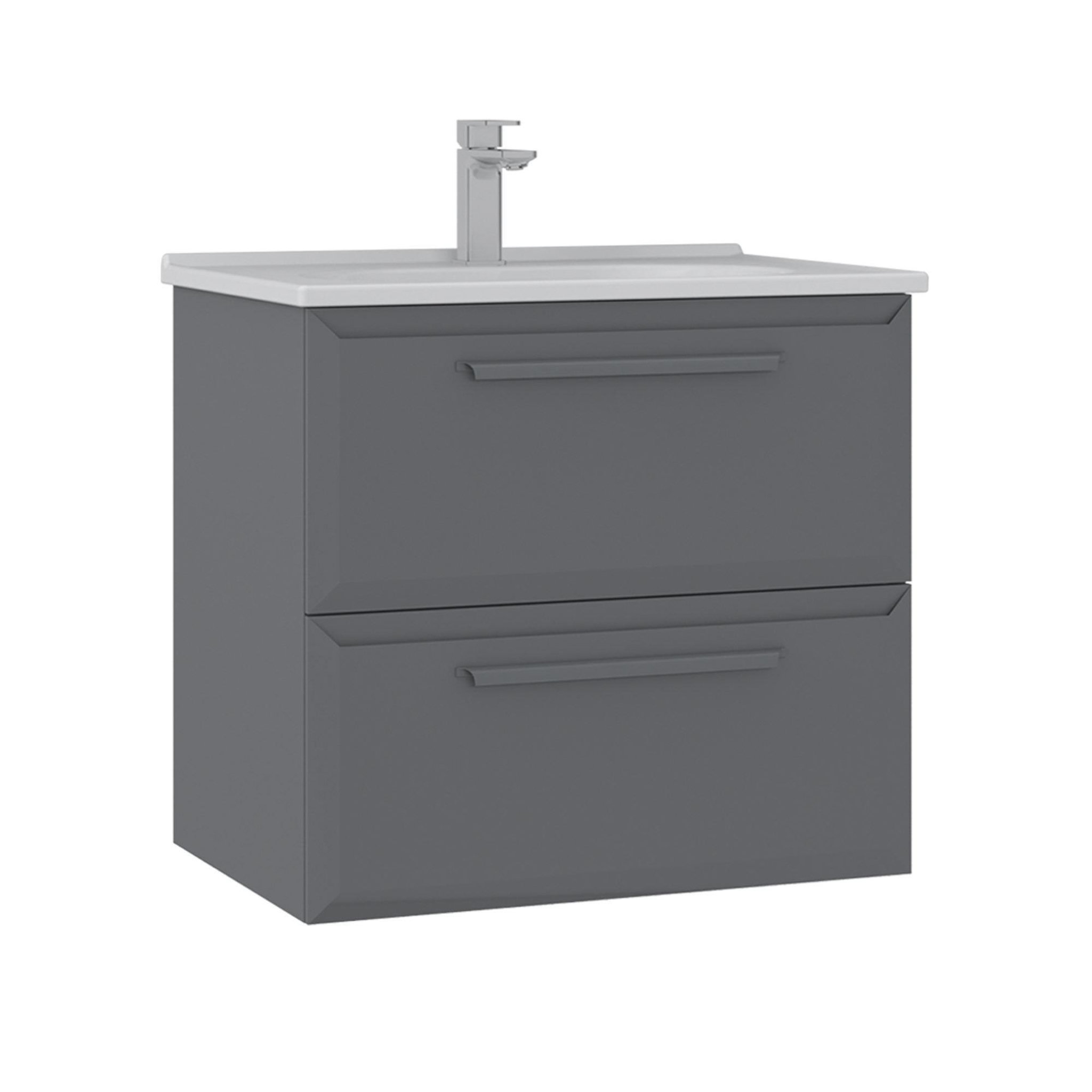 Habitat et Jardin Meuble Vasque  Nuvola 65 v2  - 65 x 50 x 62 cm - Grey