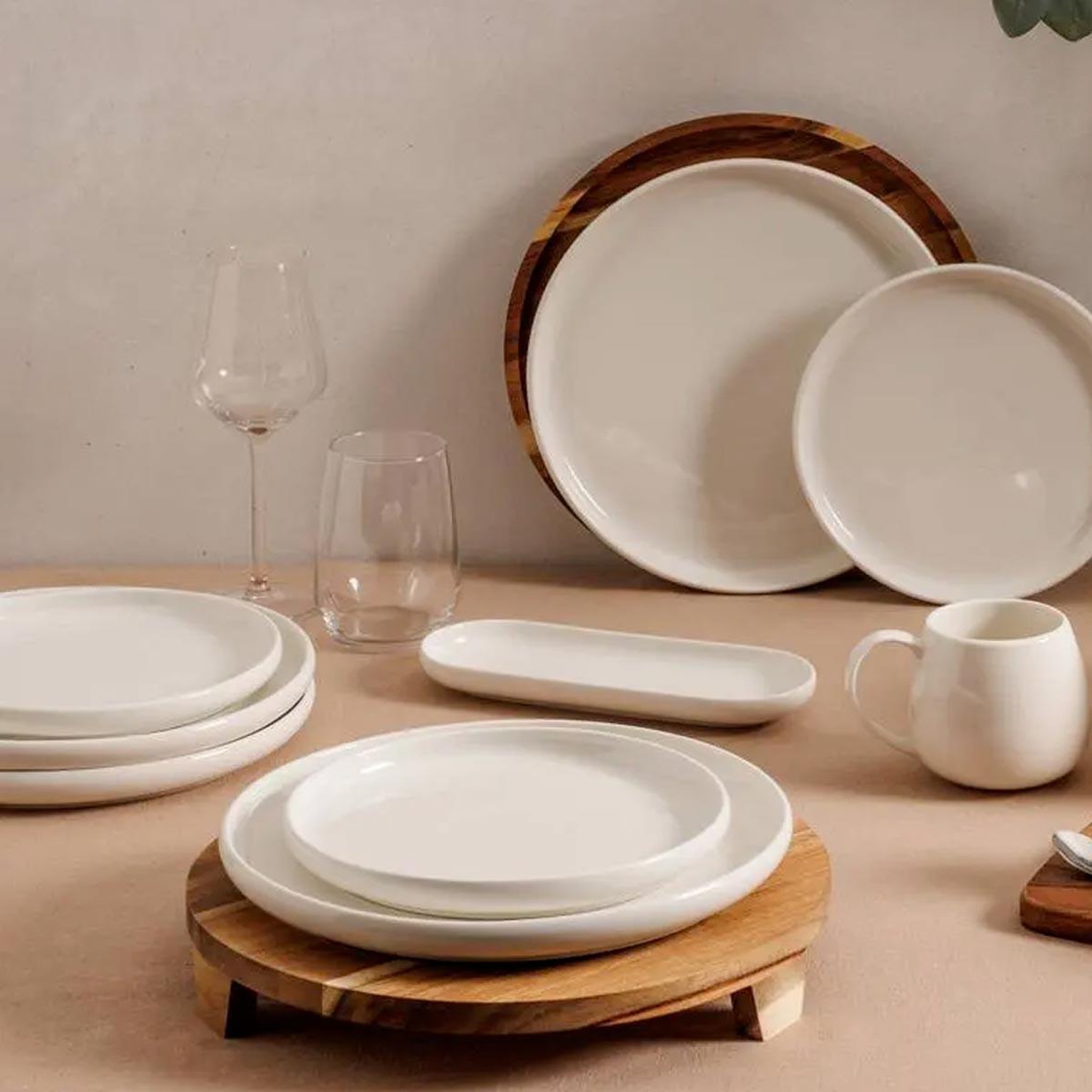 Voir la diapositive 2 : SECRET DE GOURMET Plat de présentation ovale  nora  23cm blanc