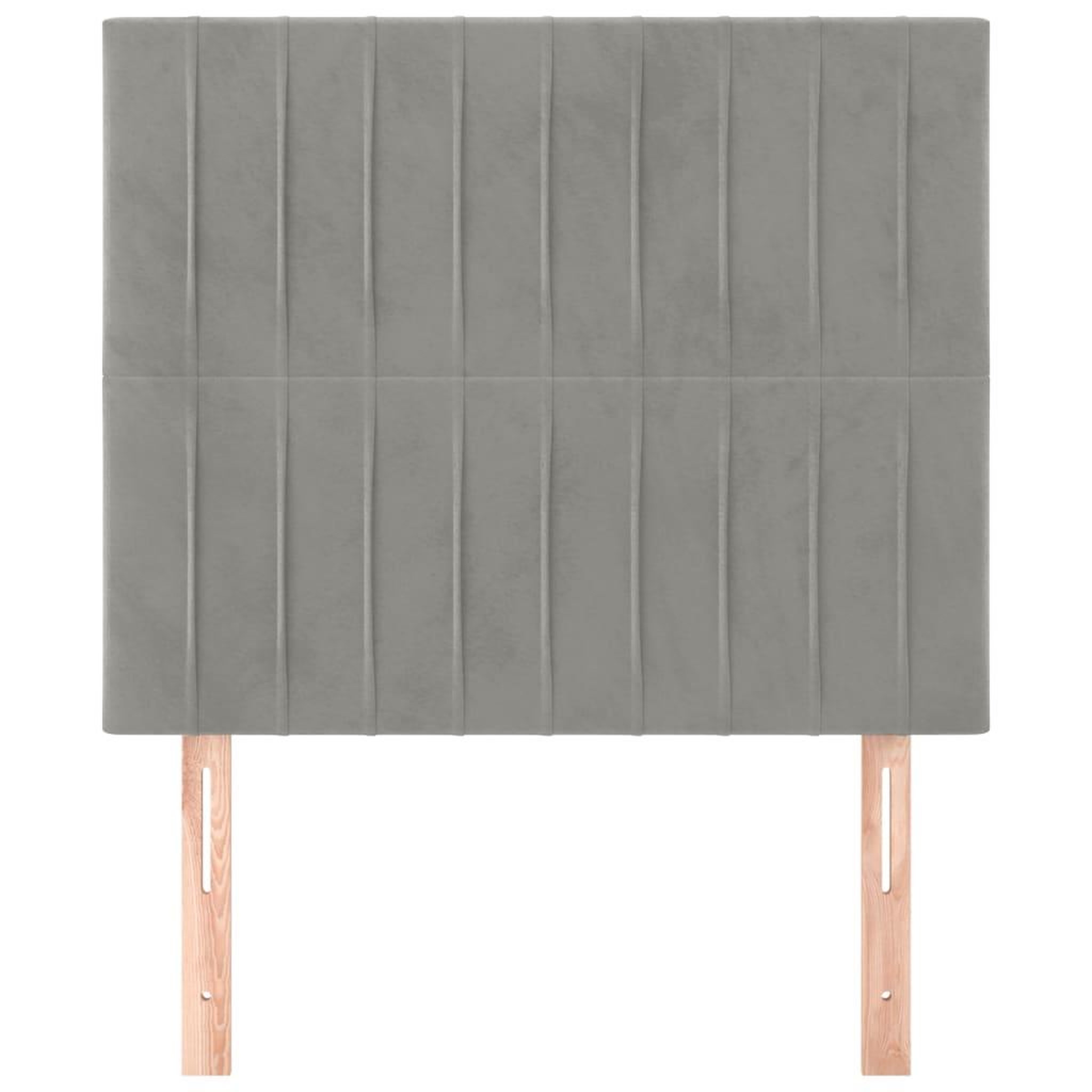 Voir la diapositive 3 : VIDAXL Tetes de lit 2 pcs Gris clair 100x5x78/88 cm Velours