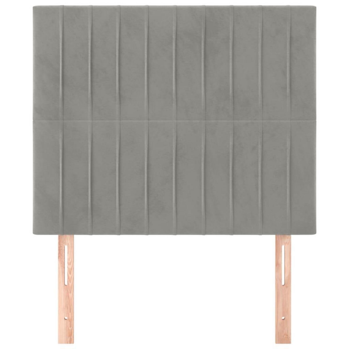 VIDAXL Tetes de lit 2 pcs Gris clair 100x5x78/88 cm Velours