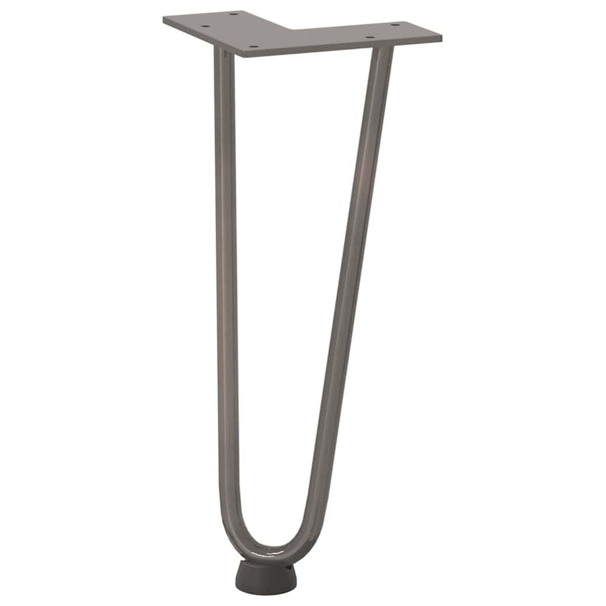 Voir la diapositive 4 : VIDAXL Pieds de table en forme d'epingle a cheveux 30 cm acier massif