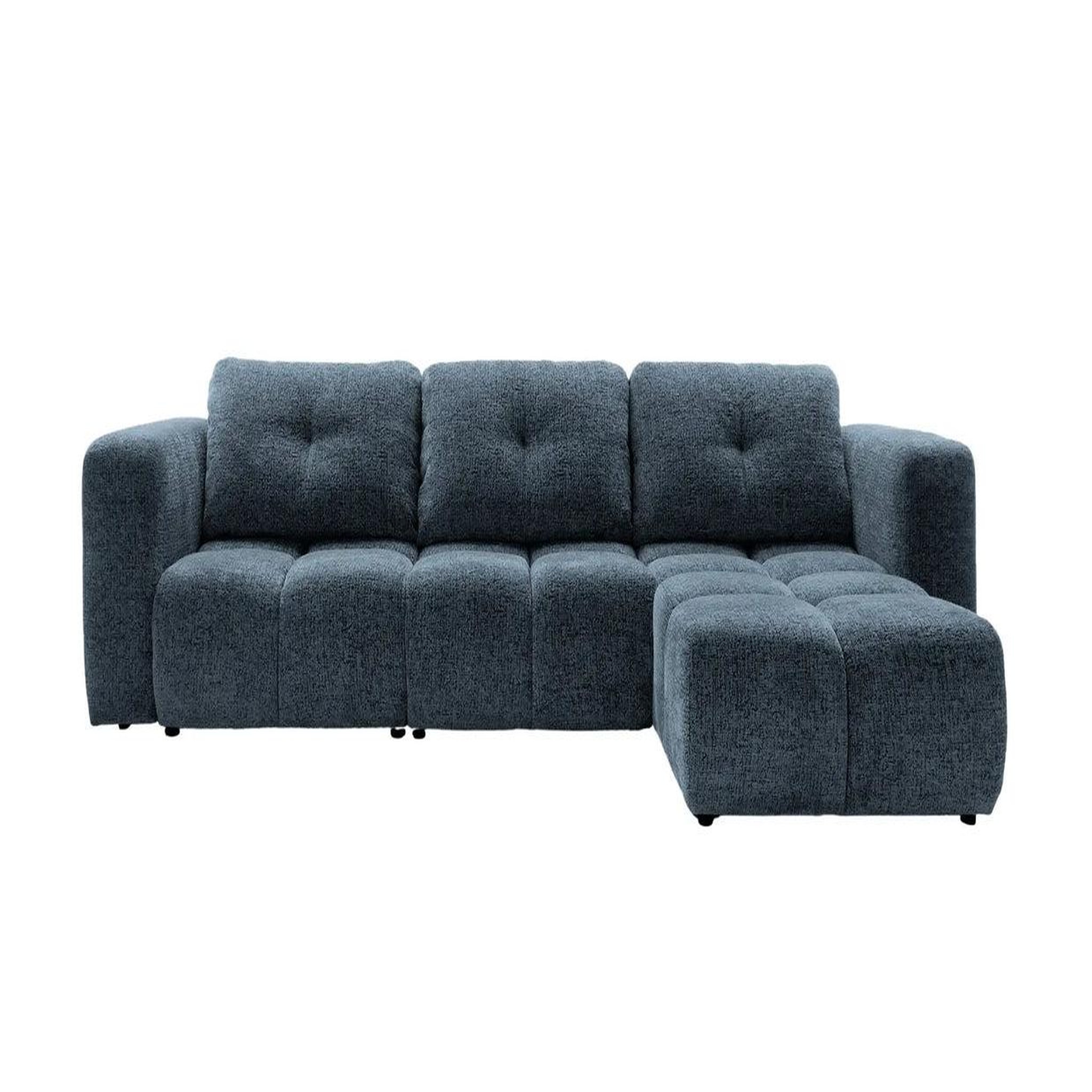 Voir la diapositive 1 : CASANOVA PARIS Romy 4 places - canapé d'angle convertible tissu chenille 4 places