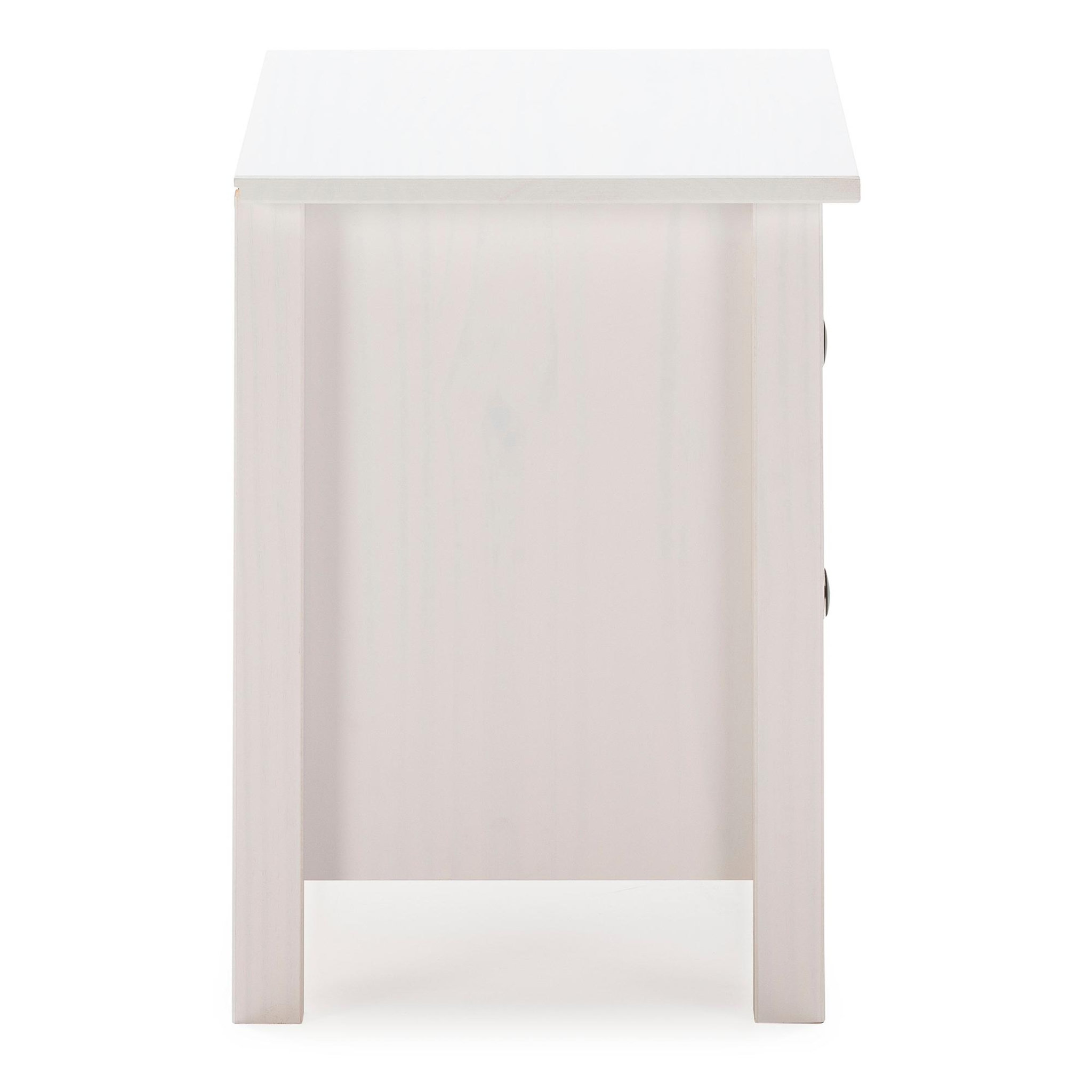 Voir la diapositive 4 : VS VENTA-STOCK Table de Chevet 2 tiroirs Magda, dans Les tiroirs Blancs et Multicolors