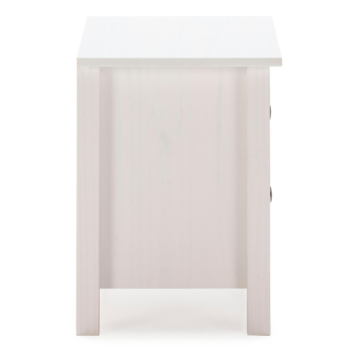 VS VENTA-STOCK Table de Chevet 2 tiroirs Magda, dans Les tiroirs Blancs et Multicolors