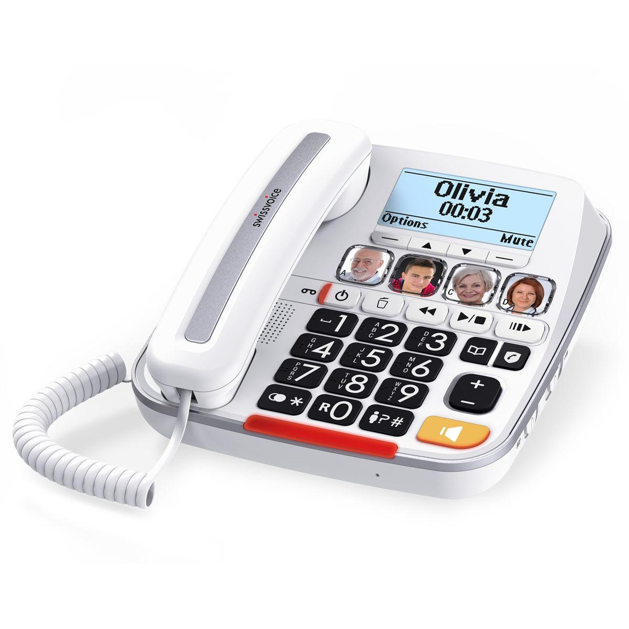 Voir la diapositive 2 : Swissvoice Téléphone filaire XTRA 3355 Combo Voice