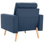 Voir la diapositive 5 : VIDAXL Fauteuil bleu tissu