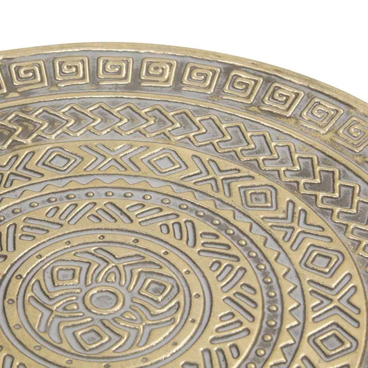 ATMOSPHERA Lot de 3 Plateaux Déco en Métal  Samir  57cm Doré