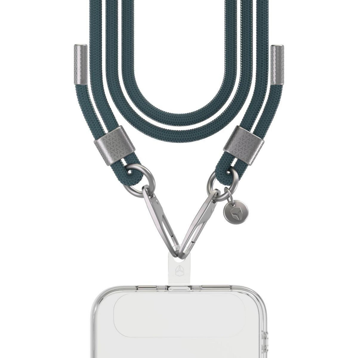 FORCE CASE Bandoulière Cordon Verte détails silver