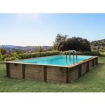 Habitat et Jardin Piscine bois en kit rectangle  Sunrise   - 8.20 x 5.20 x 1.44 m