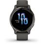 Voir la diapositive 2 : GARMIN Montre sport Venu 2S Grey avec bracelet gris fonce