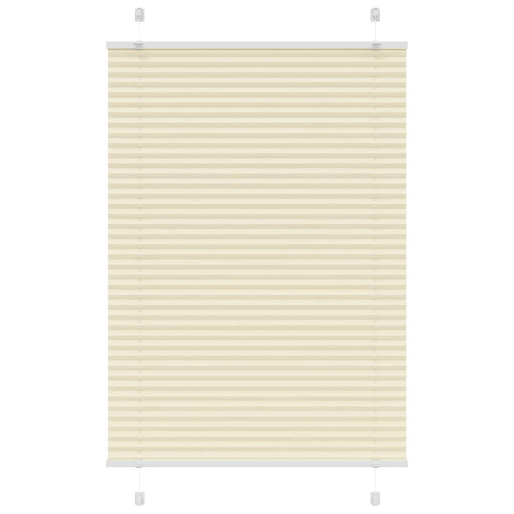 VIDAXL Store plisse creme 95x100 cm largeur du tissu 94,4 cm polyester