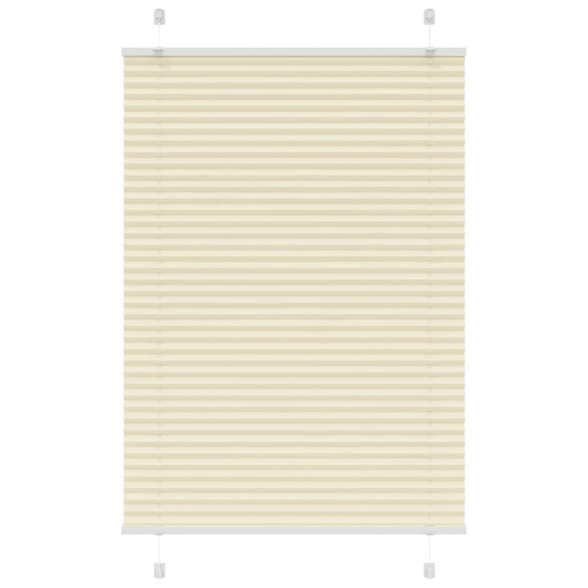 VIDAXL Store plisse creme 95x100 cm largeur du tissu 94,4 cm polyester