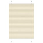 VIDAXL Store plisse creme 95x100 cm largeur du tissu 94,4 cm polyester