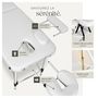 Voir la diapositive 3 : tectake Table de massage 3 zones largeur 61 cm et rembourrage 5 cm blanc