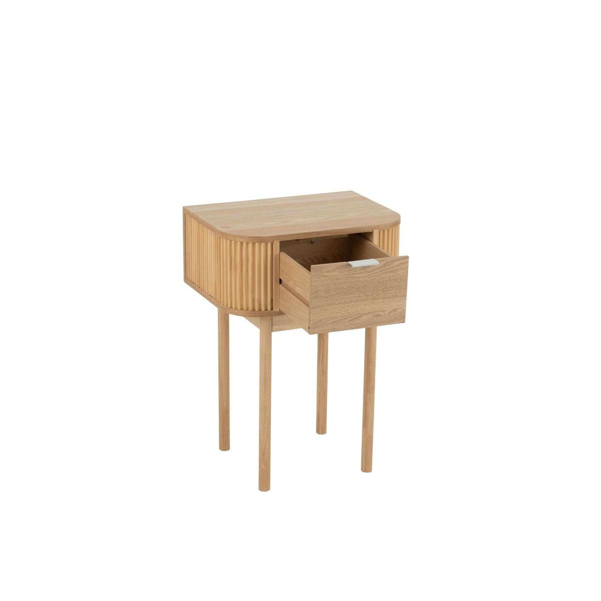 Voir la diapositive 3 : J-LINE Table de chevet en bois  alta  67cm naturel