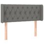 Voir la diapositive 2 : VIDAXL Tete de lit avec oreilles Gris fonce 103x16x78/88 cm Tissu