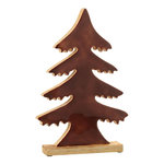 Paris Prix Sapin Déco en Bois  Cosy  35cm Marron