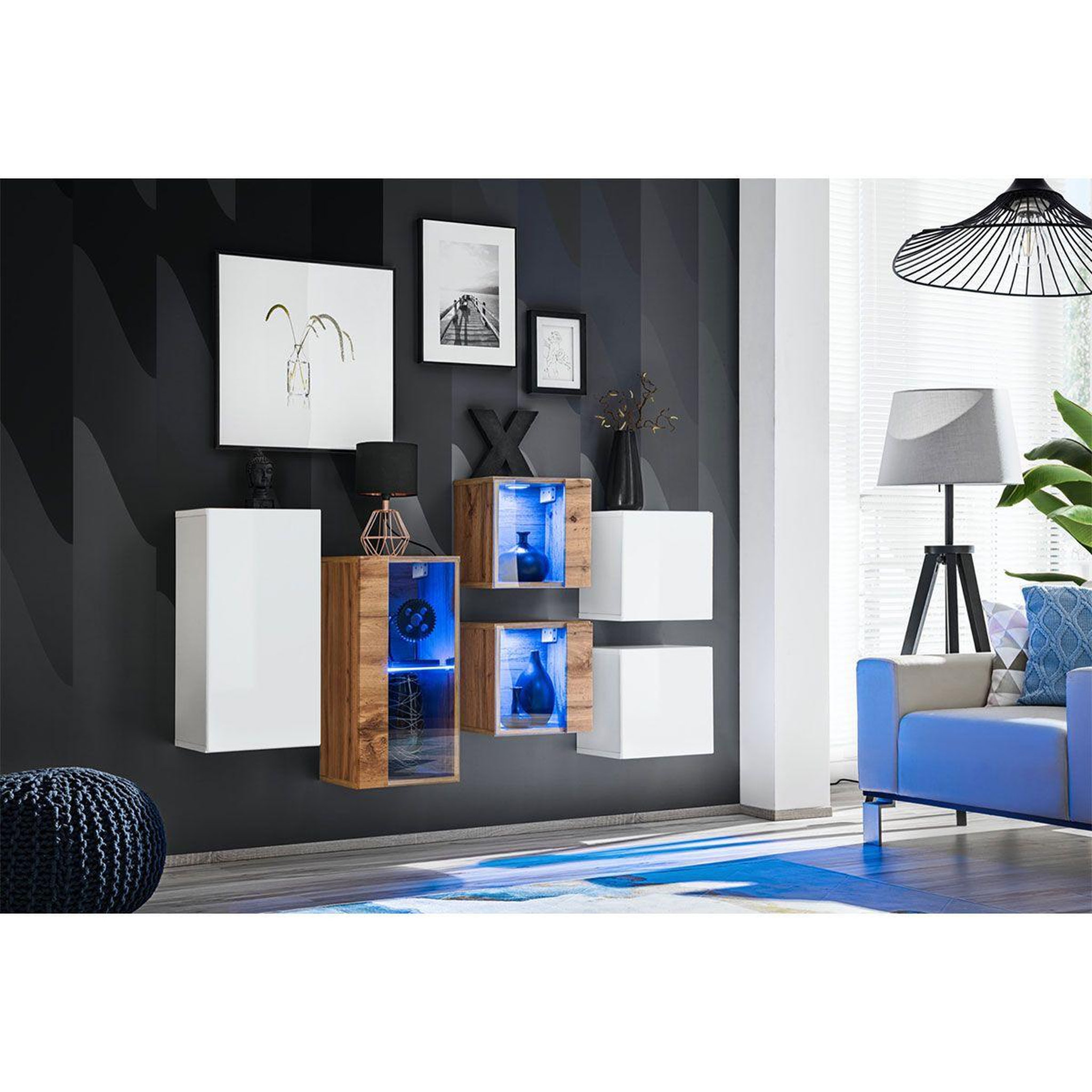Voir la diapositive 2 : Paris Prix Meuble de rangement  switch sbiv  320cm blanc & naturel