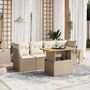 Voir la diapositive 1 : VIDAXL Salon de jardin avec coussins 5 pcs beige resine tressee