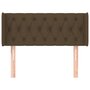 Voir la diapositive 3 : VIDAXL Tete de lit avec oreilles Marron Fonce 103x16x78/88 cm Tissu